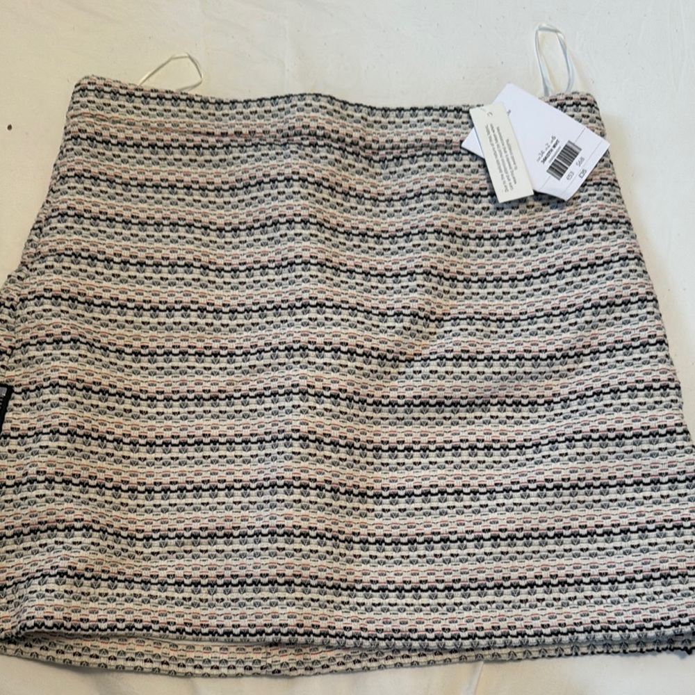 Striped Cream and Black Skirt